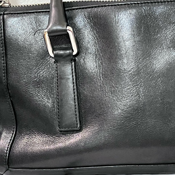 COACH ‘BONNIE’ VINTAGE BLACK GENUINE LEATHER SATCHEL BAG - Picture 6 of 15